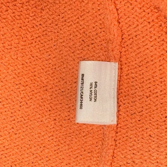 Orange V-Neck Sweater By Eileen Fisher XL - Picture 4 of 7